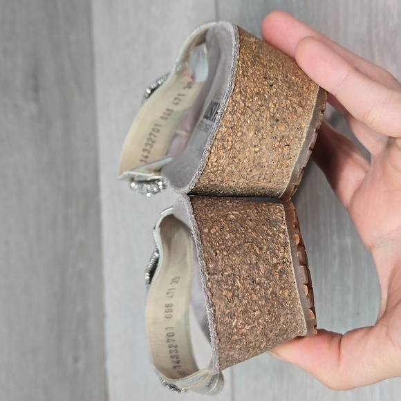 Mephisto Women Crysta Loop Toe l Beads Wedge Sandals shoes sz 39/9 - Picture 8 of 14